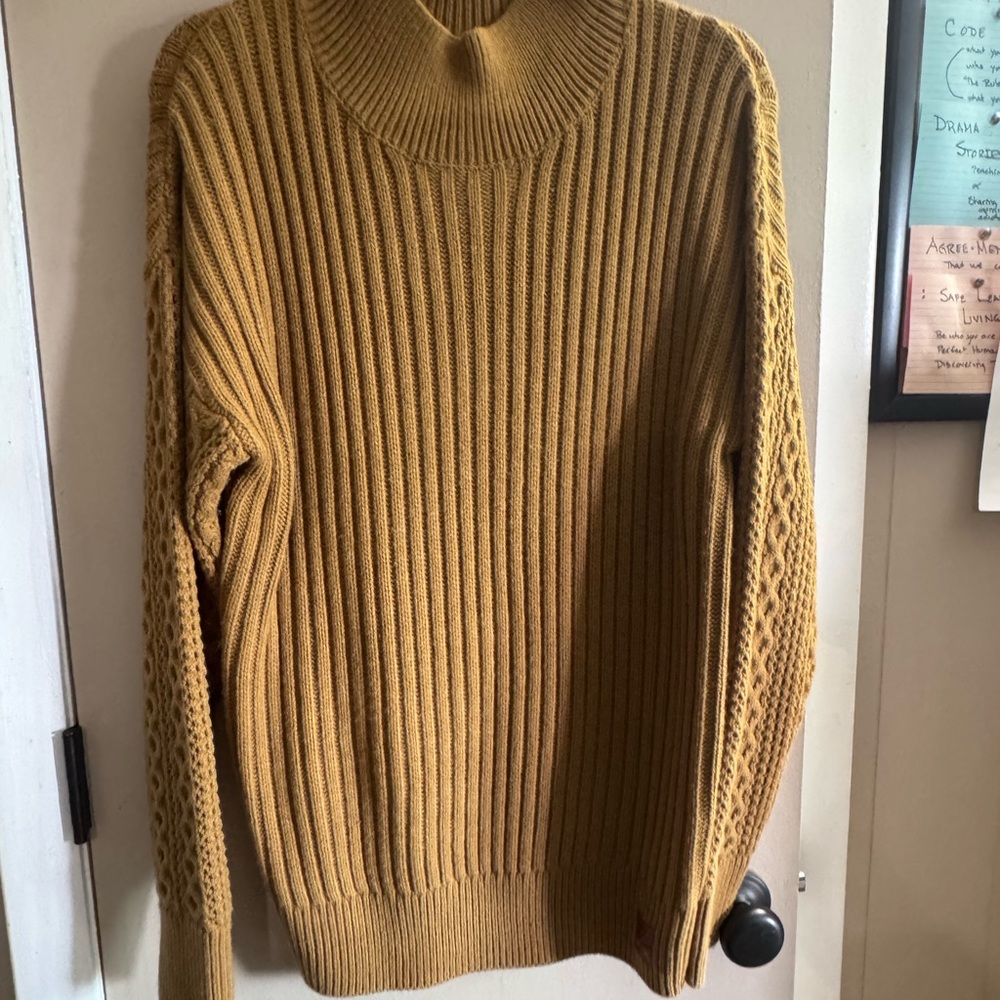 Kimes Ranch Men's Turtleneck Sweater in Mustard